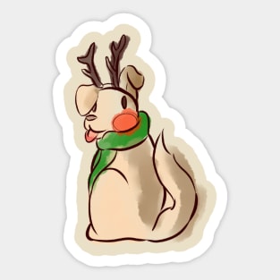 Christmas puppy T-Shirt Sticker